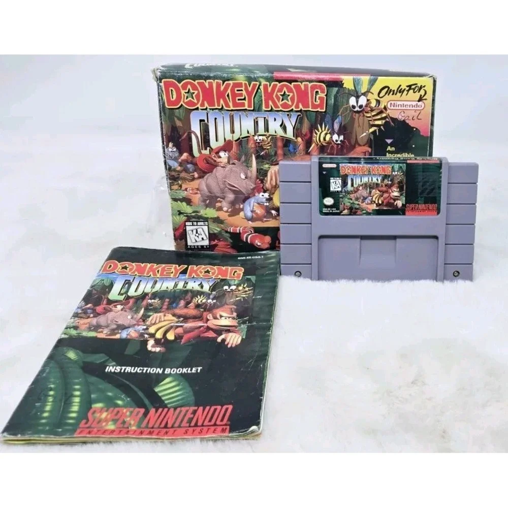 Donkey Kong Country‎ SNES Super Nintendo CIB Complete In Box